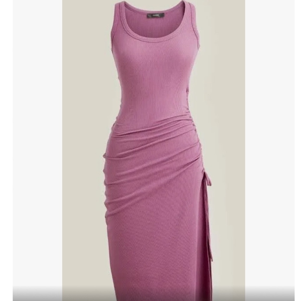 J crew side ruched midi dress